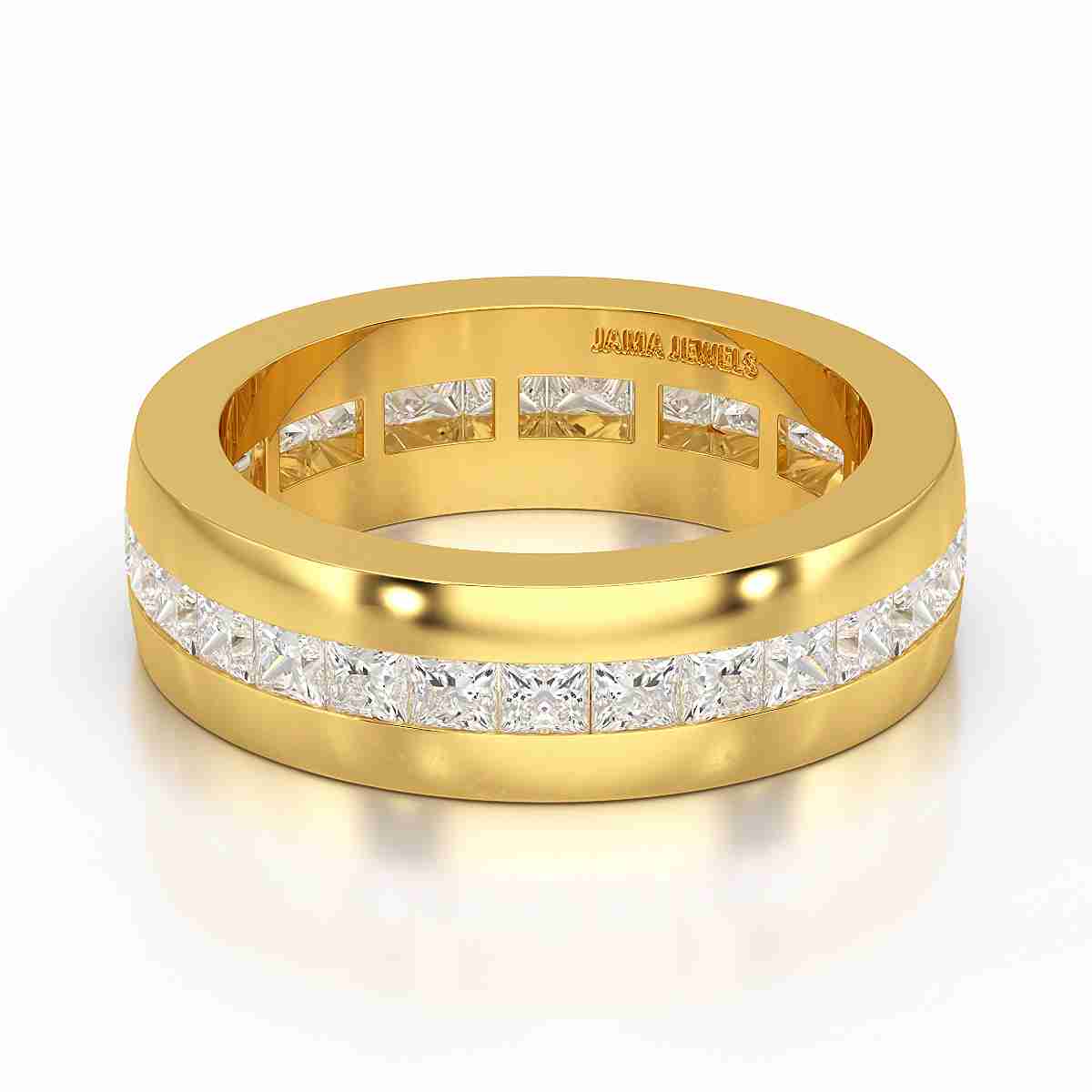 3 CT Princess Shape Lab Diamond Men's Ring Jama Jewels