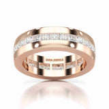 3 CT Princess Shape Lab Diamond Men's Ring