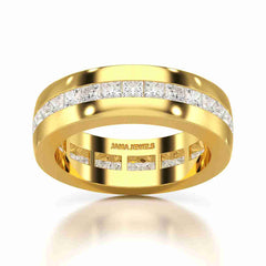 3 CT Princess Shape Lab Diamond Men's Ring Jama Jewels