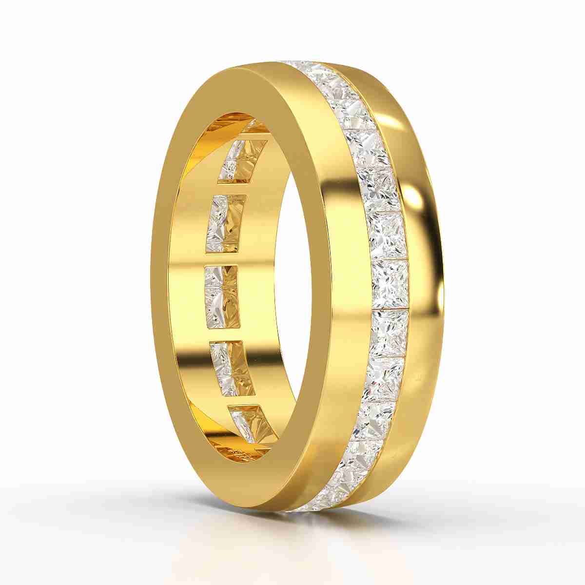 3 CT Princess Shape Lab Diamond Men's Ring Jama Jewels