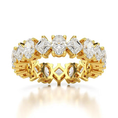 4.50 CT Asscher & Oval Cut Diamond Eternity Ring Jama Jewels