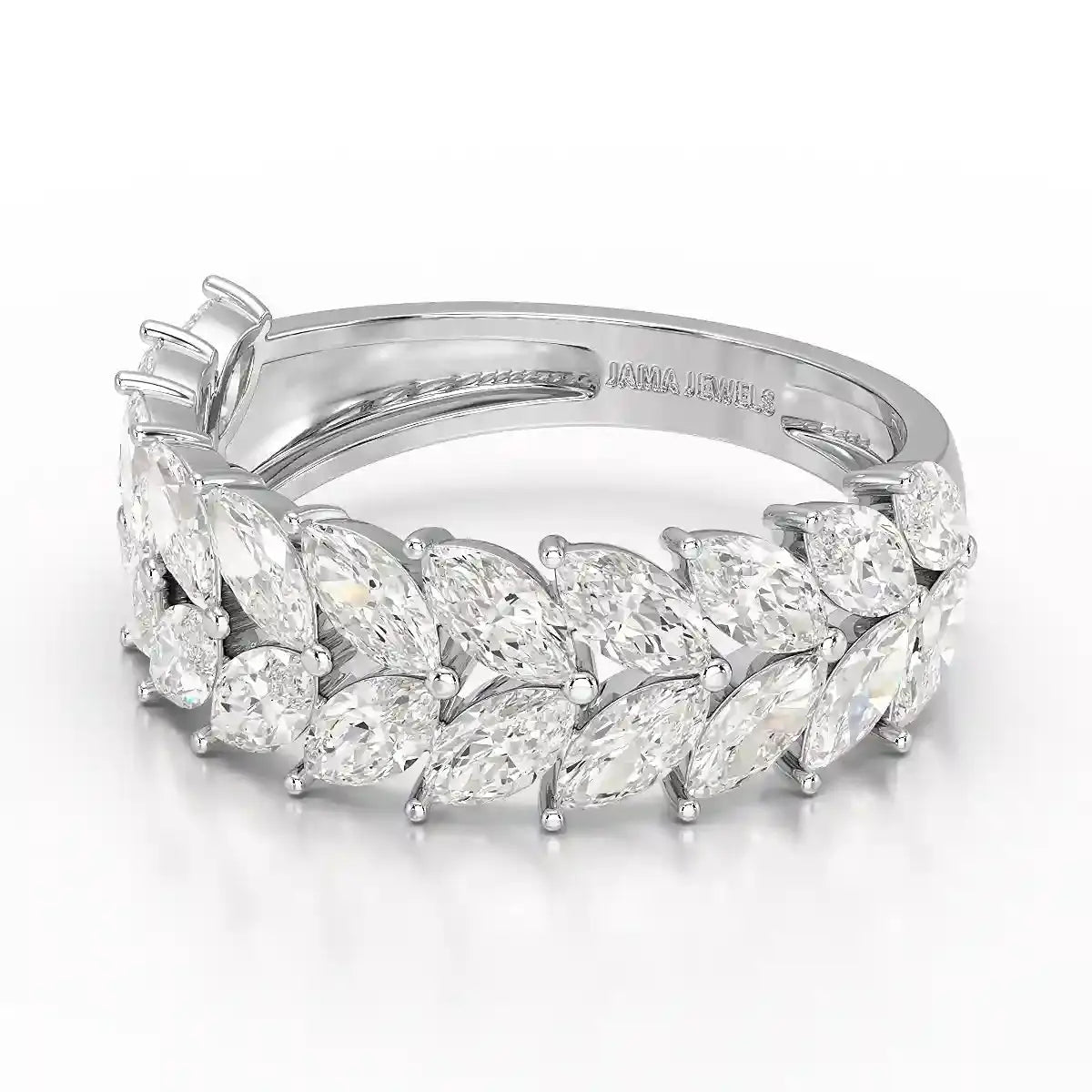 2.44 CT Marquise Cut Lab Diamond Ring Jama Jewels