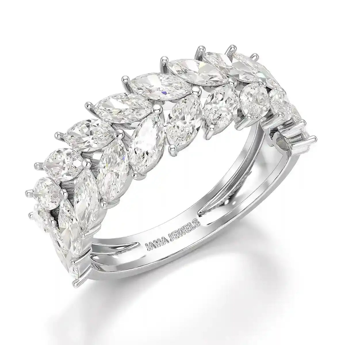 2.44 CT Marquise Cut Lab Diamond Ring Jama Jewels