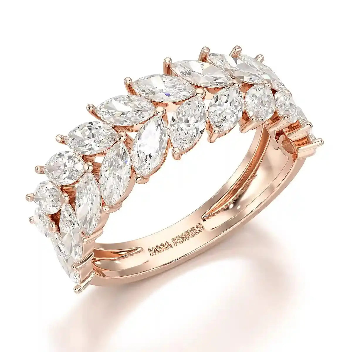 2.44 CT Marquise Cut Lab Diamond Ring Jama Jewels