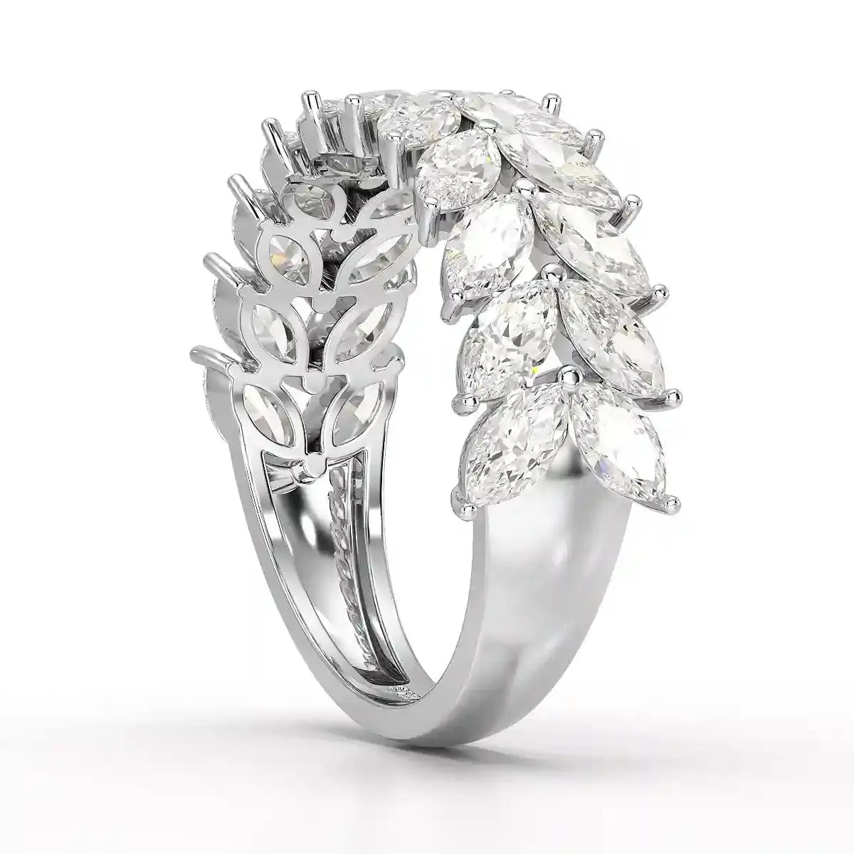 2.44 CT Marquise Cut Lab Diamond Ring Jama Jewels