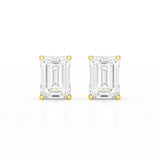 1 Ct Emerald Pair Solitaire Lab Diamond Earrings