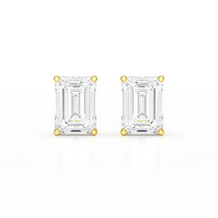 1 Ct Emerald Pair Solitaire Lab Diamond Earrings