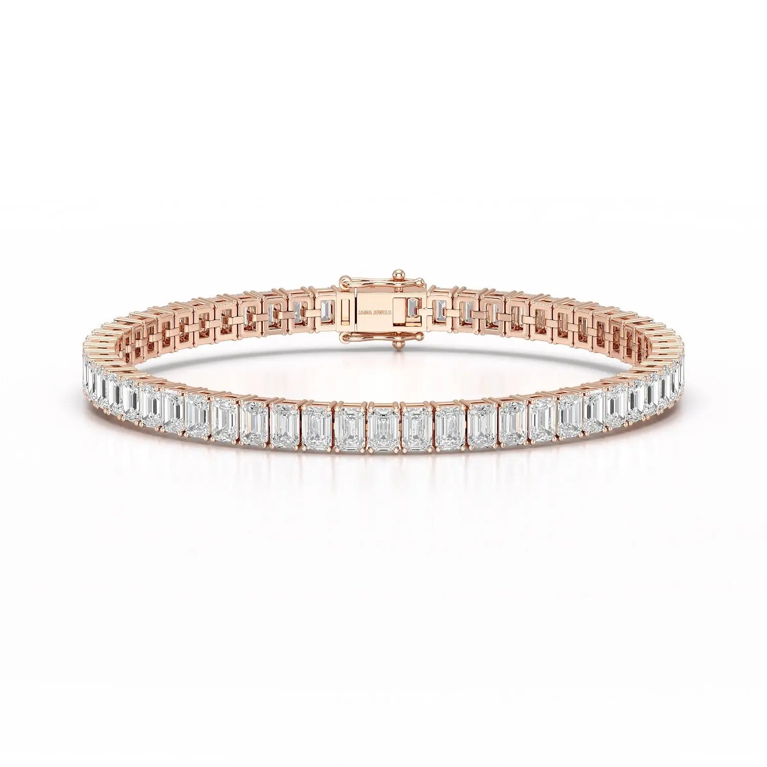 14.25 CT Emerald Cut Tennis Lab Diamond Bracelet