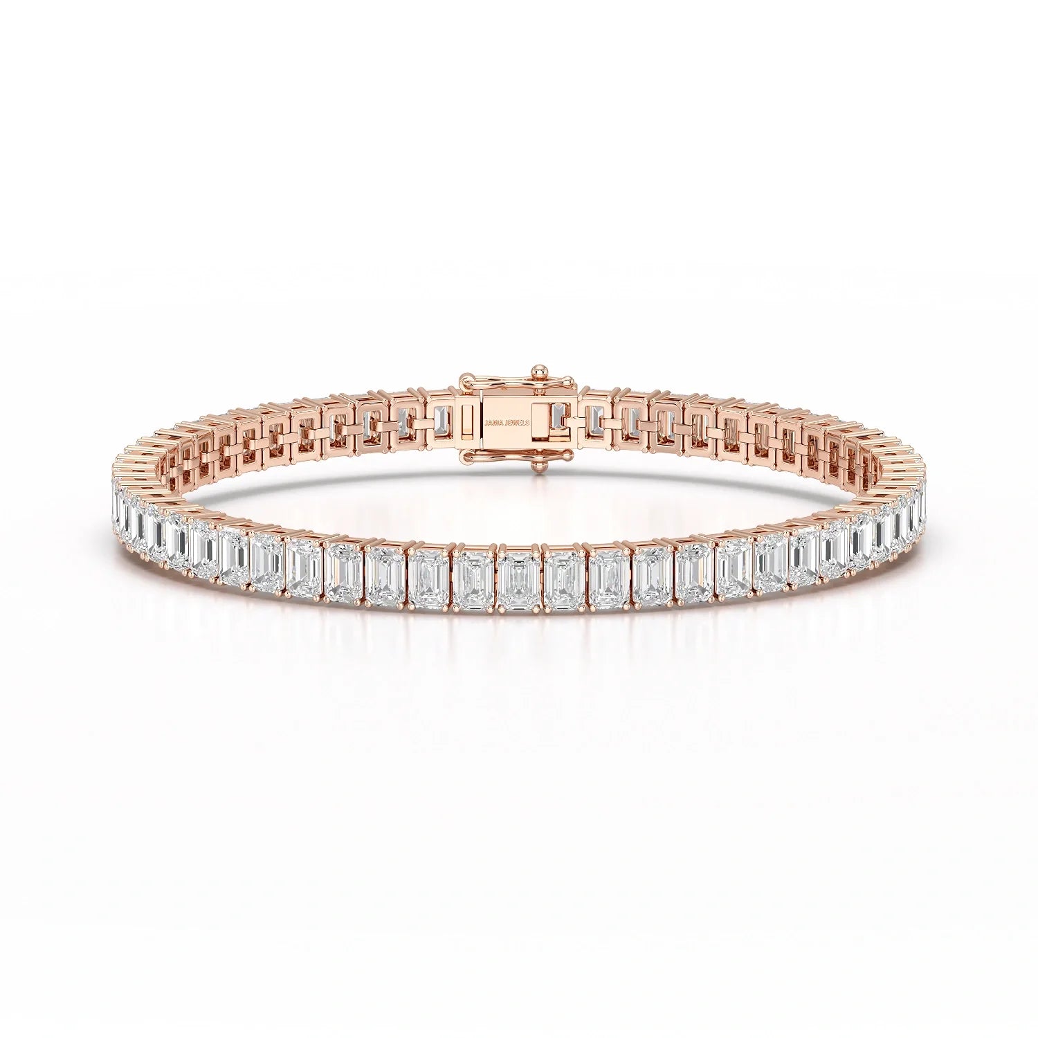 14.25 CT  Emerald Cut Tennis Lab Diamond Bracelet