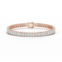 14.25 CT Emerald Cut Tennis Lab Diamond Bracelet