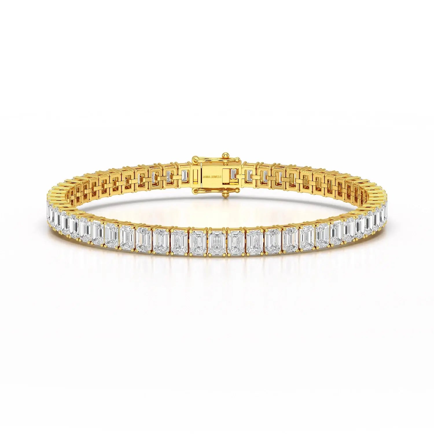 14.25 CT Emerald Cut Tennis Lab Diamond Bracelet
