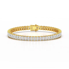 14.25 CT Emerald Cut Tennis Lab Diamond Bracelet