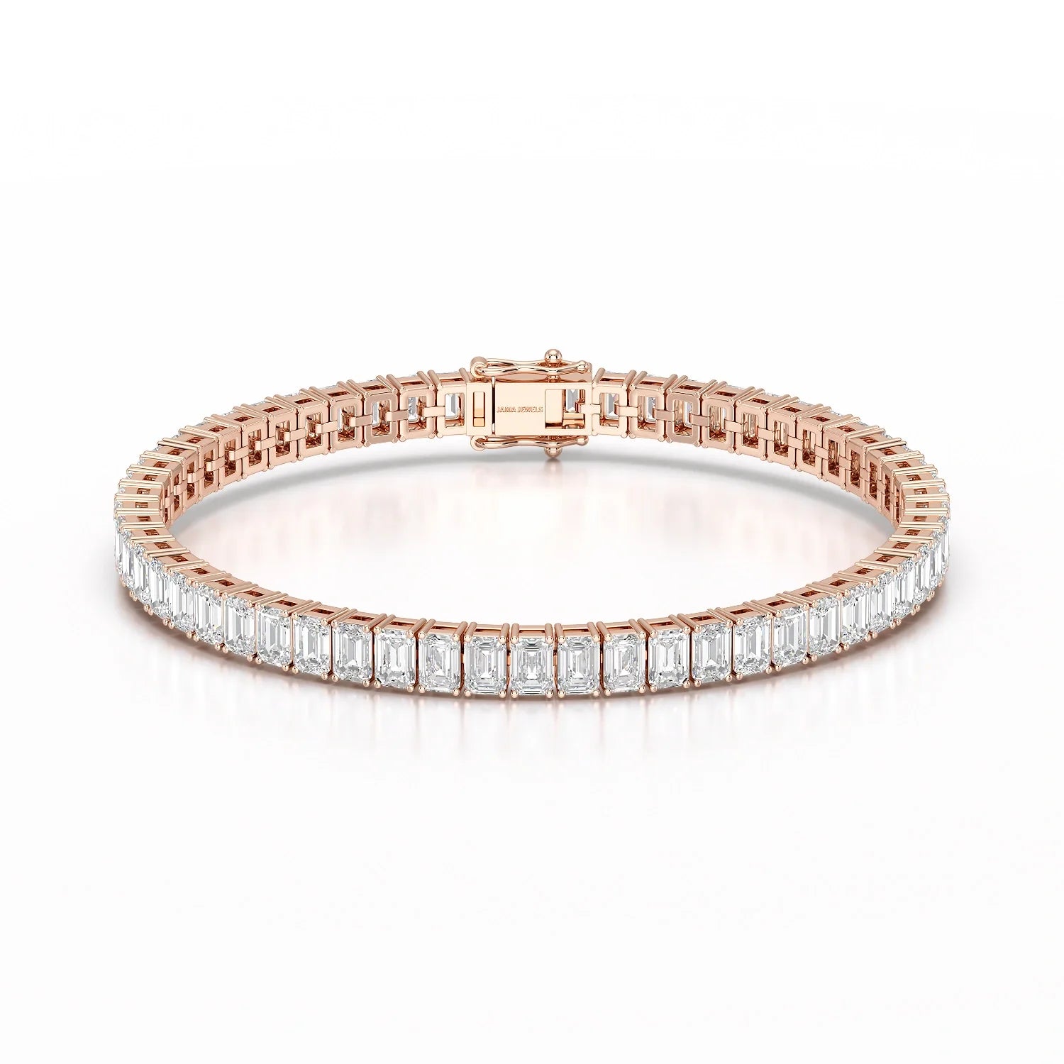 14.25 CT  Emerald Cut Tennis Lab Diamond Bracelet