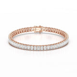 14.25 CT  Emerald Cut Tennis Lab Diamond Bracelet