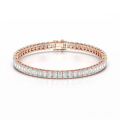 14.25 CT Emerald Cut Tennis Lab Diamond Bracelet