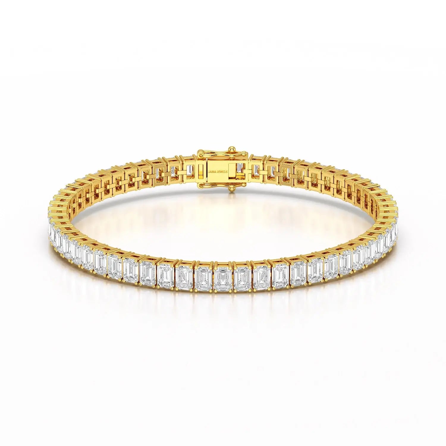 14.25 CT Emerald Cut Tennis Lab Diamond Bracelet