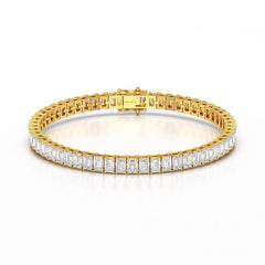 14.25 CT Emerald Cut Tennis Lab Diamond Bracelet