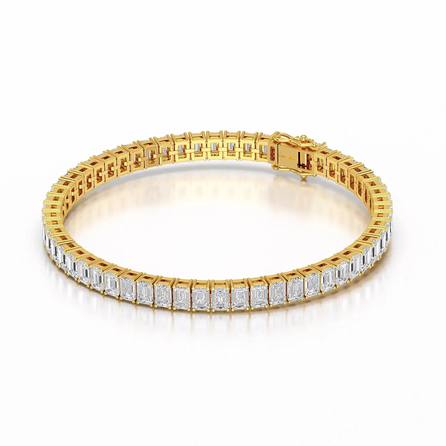 14.25 CT Emerald Cut Tennis Lab Diamond Bracelet