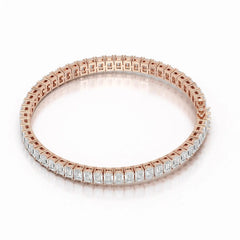 14.25 CT Emerald Cut Tennis Lab Diamond Bracelet