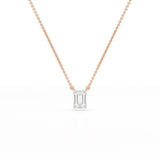 1 CT Emerald Cut Lab Grown Diamond Solitaire Pendant