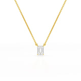 1 CT Emerald Cut Lab Grown Diamond Solitaire Pendant