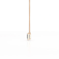 1 CT Emerald Cut Lab Grown Diamond Solitaire Pendant