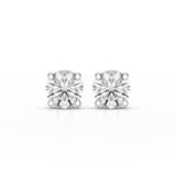 4.09 CT Lab Diamond White Gold Stud Earrings
