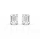 1 Ct Emerald Pair Solitaire Lab Diamond Earrings