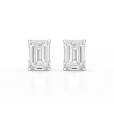 1 Ct Emerald Pair Solitaire Lab Diamond Earrings