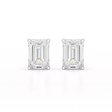 1 Ct Emerald Pair Solitaire Lab Diamond Earrings