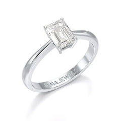 1 Ct Emerald Cut Solitaire Lab Diamond Ring