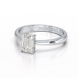 1 Ct Emerald Cut Solitaire Lab Diamond Ring