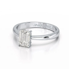 1 Ct Emerald Cut Solitaire Lab Diamond Ring