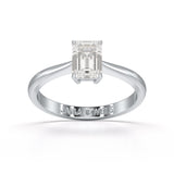 1 Ct Emerald Cut Solitaire Lab Diamond Ring