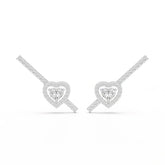0.76 CT Lab Diamond Heart Cut Earrings
