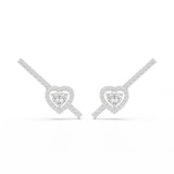 0.76 CT Lab Diamond Heart Cut Earrings