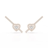 0.76 CT Lab Diamond Heart Cut Earrings