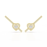 0.76 CT Lab Diamond Heart Cut Earrings