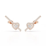 0.76 CT Lab Diamond Heart Cut Earrings