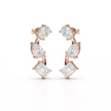 3.45 CT Lab Diamond Emerald Cut Earrings