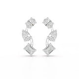 3.45 CT Lab Diamond Emerald Cut Earrings