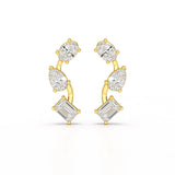 3.45 CT Lab Diamond Emerald Cut Earrings