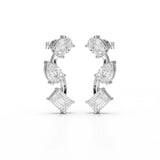3.45 CT Lab Diamond Emerald Cut Earrings