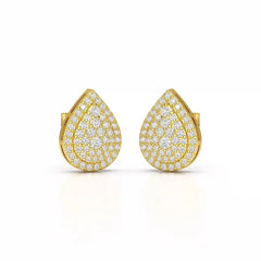 0.82 CT Lab Diamond Pear Shape Stud Earrings Jama Jewels