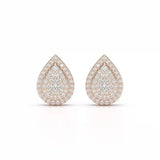 0.82 CT Lab Diamond Pear Shape Stud Earrings