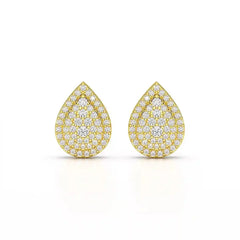 0.82 CT Lab Diamond Pear Shape Stud Earrings Jama Jewels