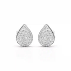 0.82 CT Lab Diamond Pear Shape Stud Earrings Jama Jewels