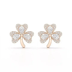 1.30 CT Petal Earring with Pear and Rounds Cut Lab Diamonds Jama Jewels