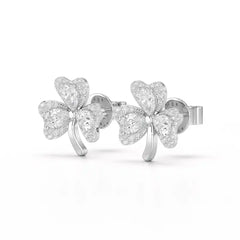 1.30 CT Petal Earring with Pear and Rounds Cut Lab Diamonds Jama Jewels