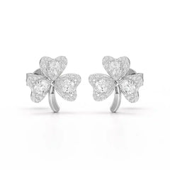 1.30 CT Petal Earring with Pear and Rounds Cut Lab Diamonds Jama Jewels